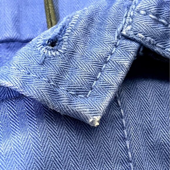 Alex Mill Herringbone Distressed Jacket Worker Chore Electric Blue Men Size S - Picture 9 of 13